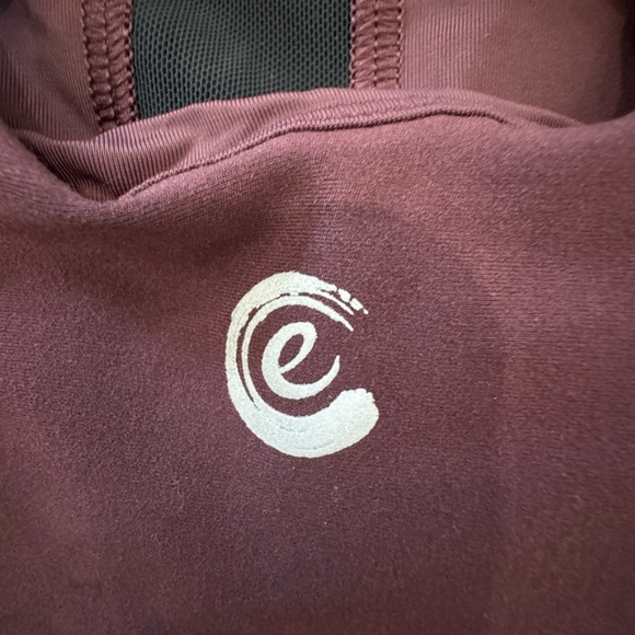 NWT JOHNNY WAS CALME Burgundy Strappy CROP sports Bra - Picture 5 of 8